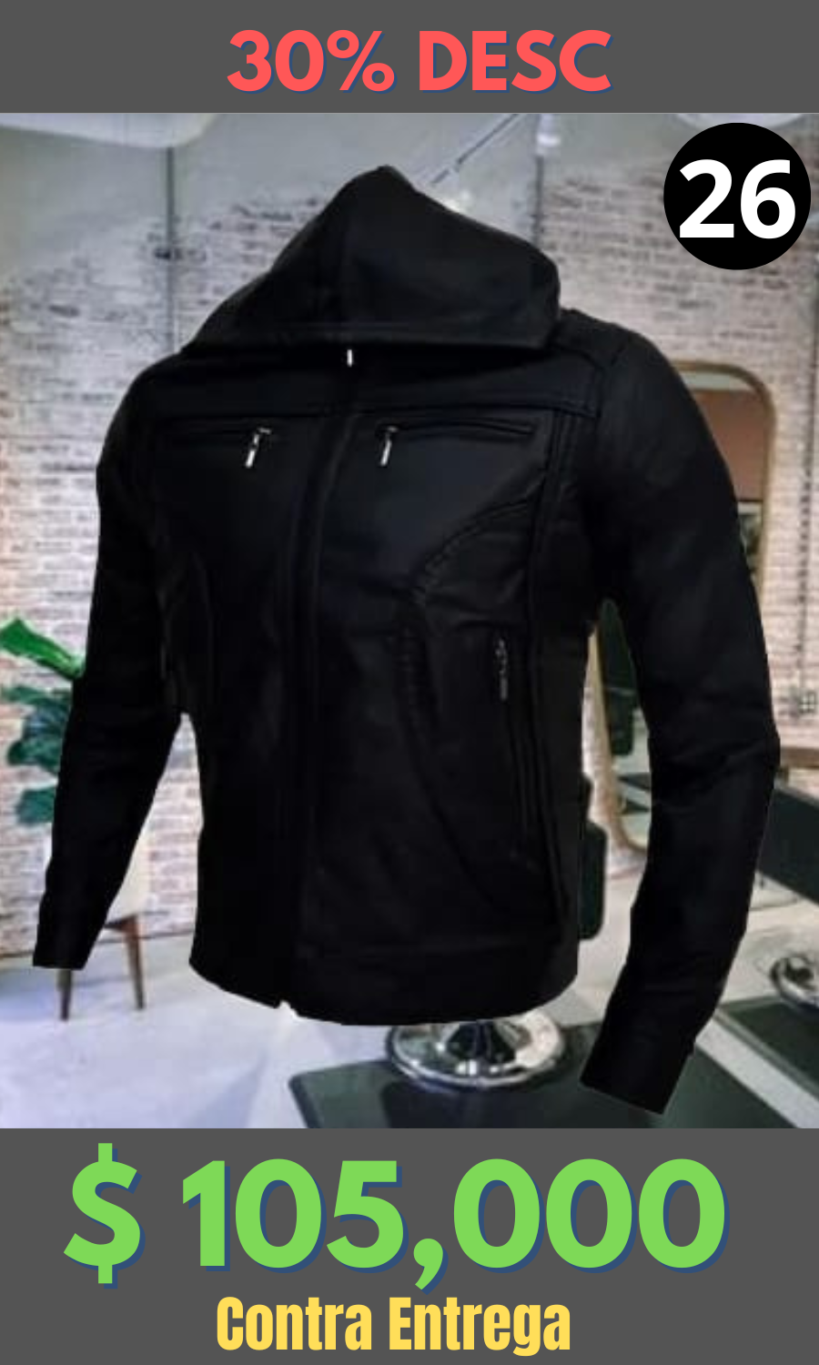 Chaqueta Cuero Tex Capota Negra – Edición Limitada