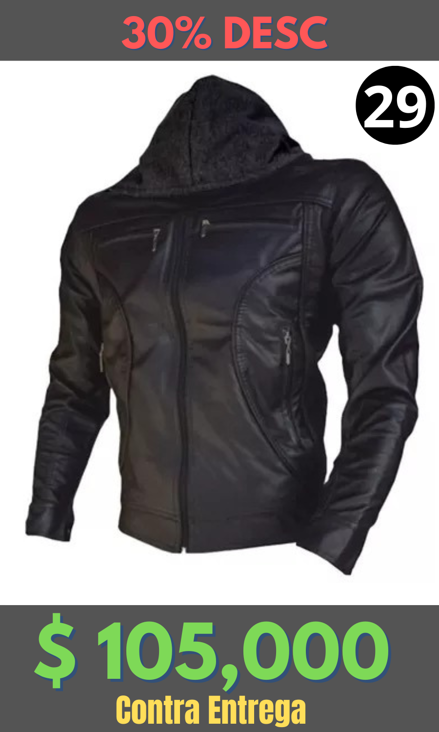 Chaqueta Cuero Tex Capota Negra – Edición Limitada