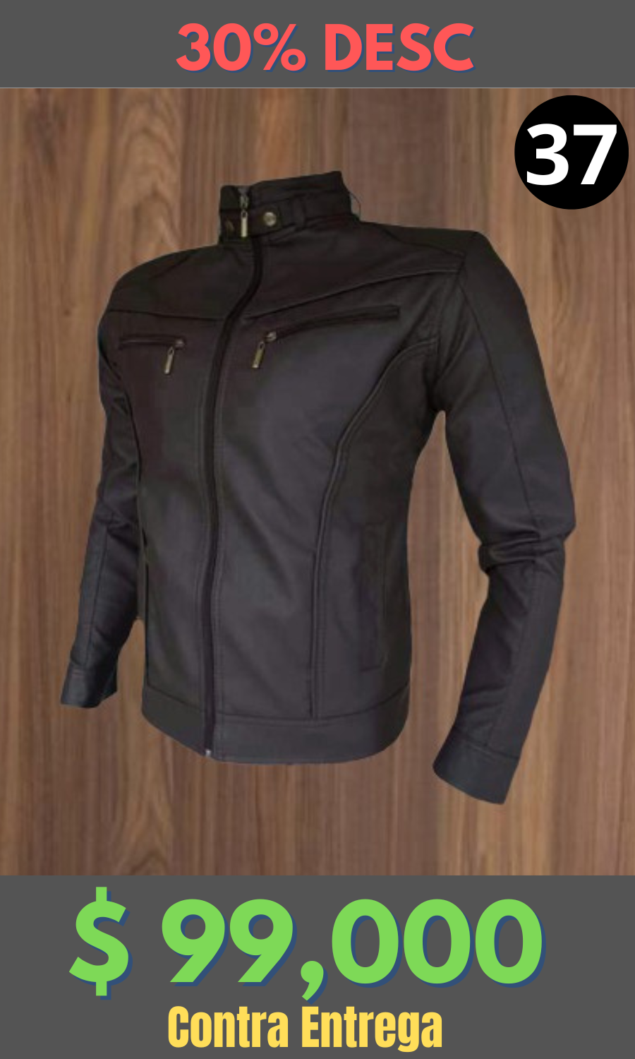 Chaqueta Cuero Tex BJ Café – Edición Limitada