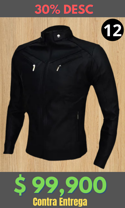 Chaqueta Cuero Tex Fusión Negra – Edición Limitada