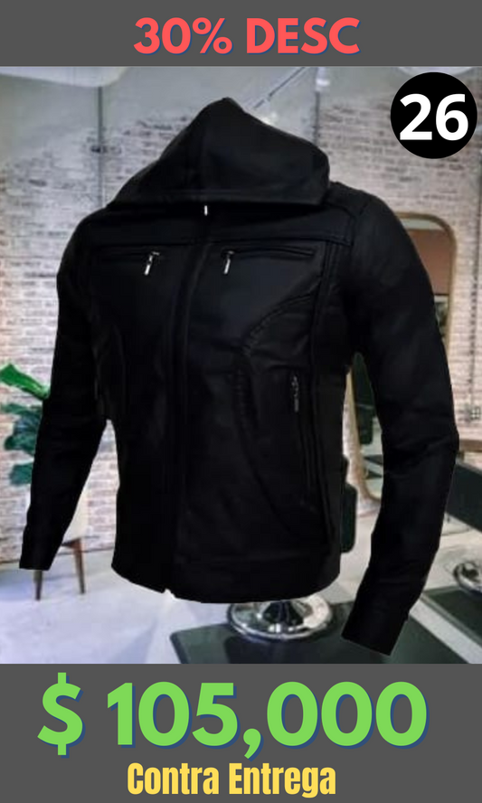 Chaqueta Cuero Tex Capota Negra – Edición Limitada