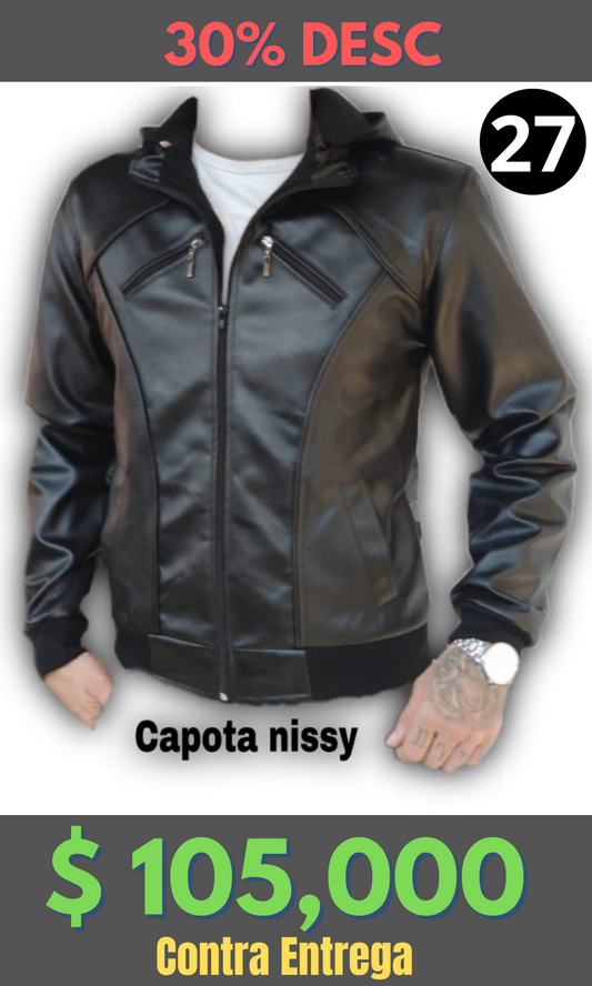 Chaqueta Cuero Tex Capota Negra 2 – Edición Limitada