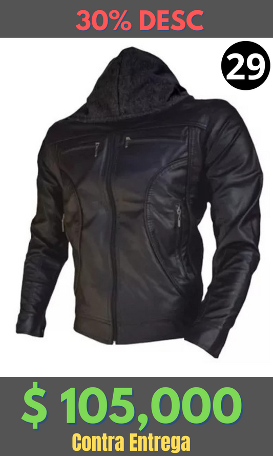 Chaqueta Cuero Tex Capota Negra – Edición Limitada