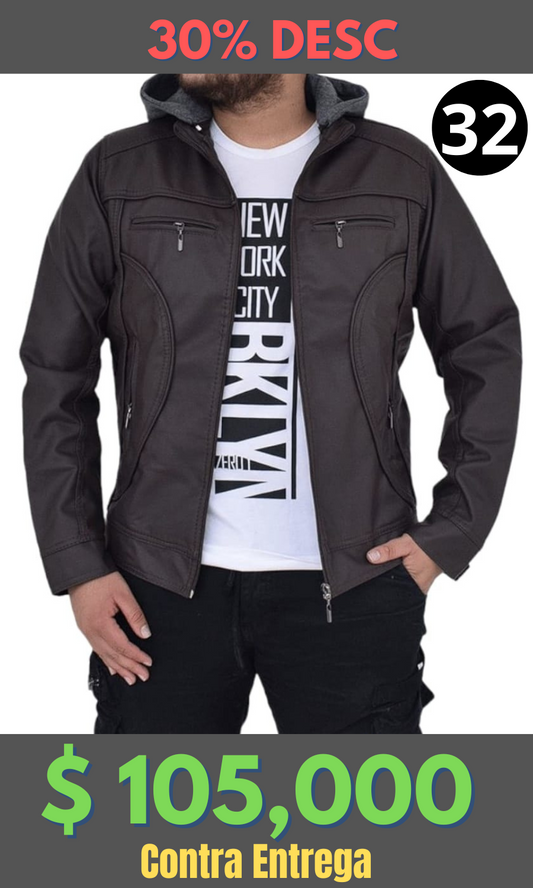 Chaqueta Cuero Tex Capota Negra 4  – Edición Limitada