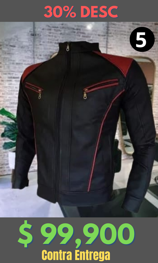 Chaqueta Cuero Tex W16 Vinotinto – Edición Limitada