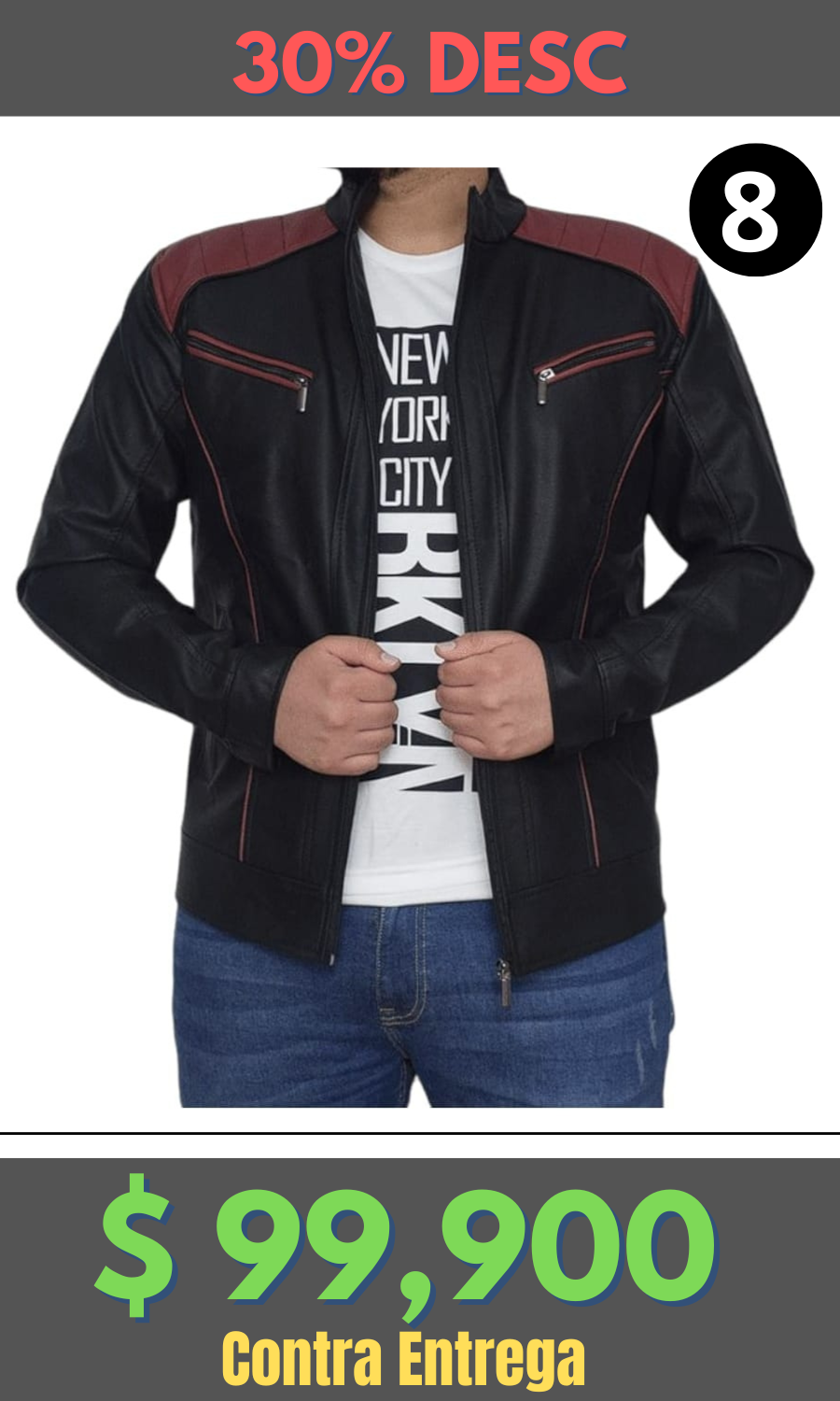 Chaqueta Cuero Tex W16 vinotinto – Edición Limitada